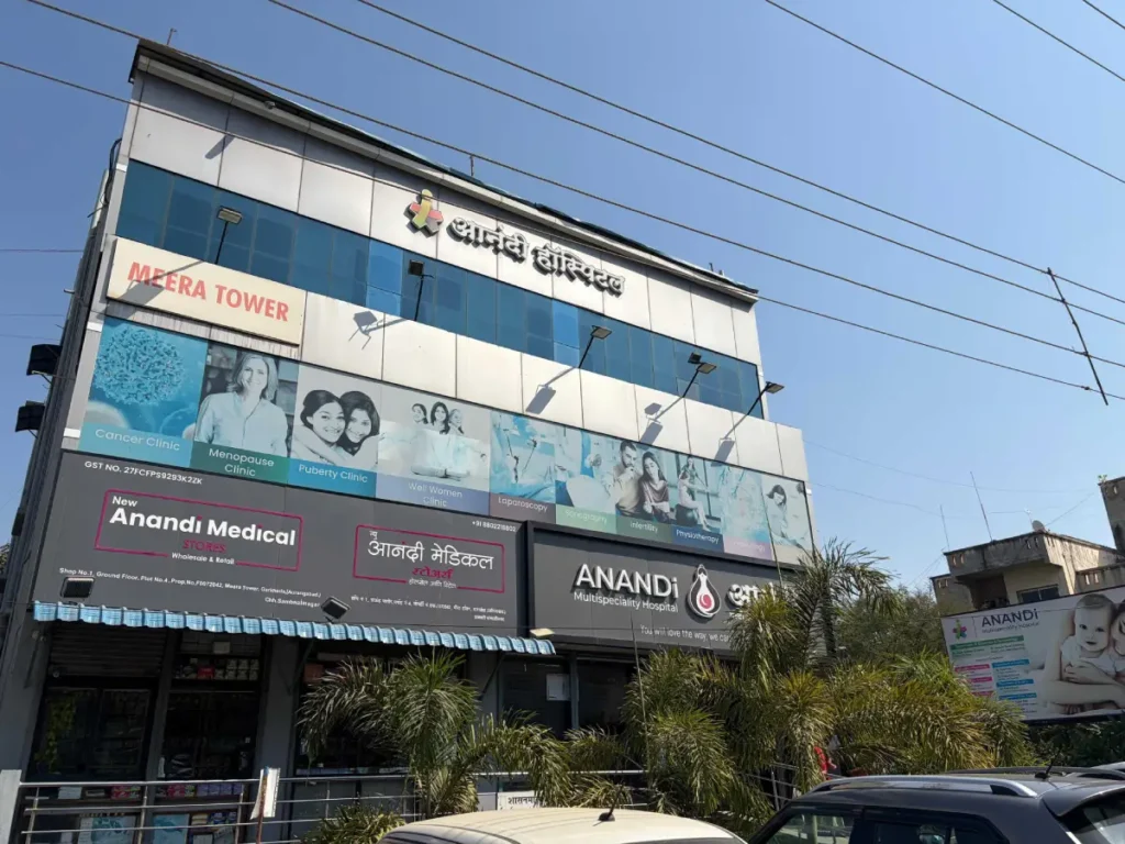Exterior view of Anandi Hospitals building